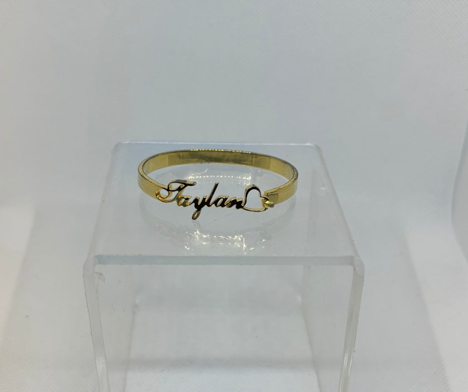 Name Heart Bangle
