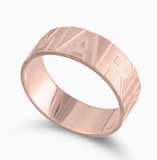DBY9 MEN -  Block Name Ring