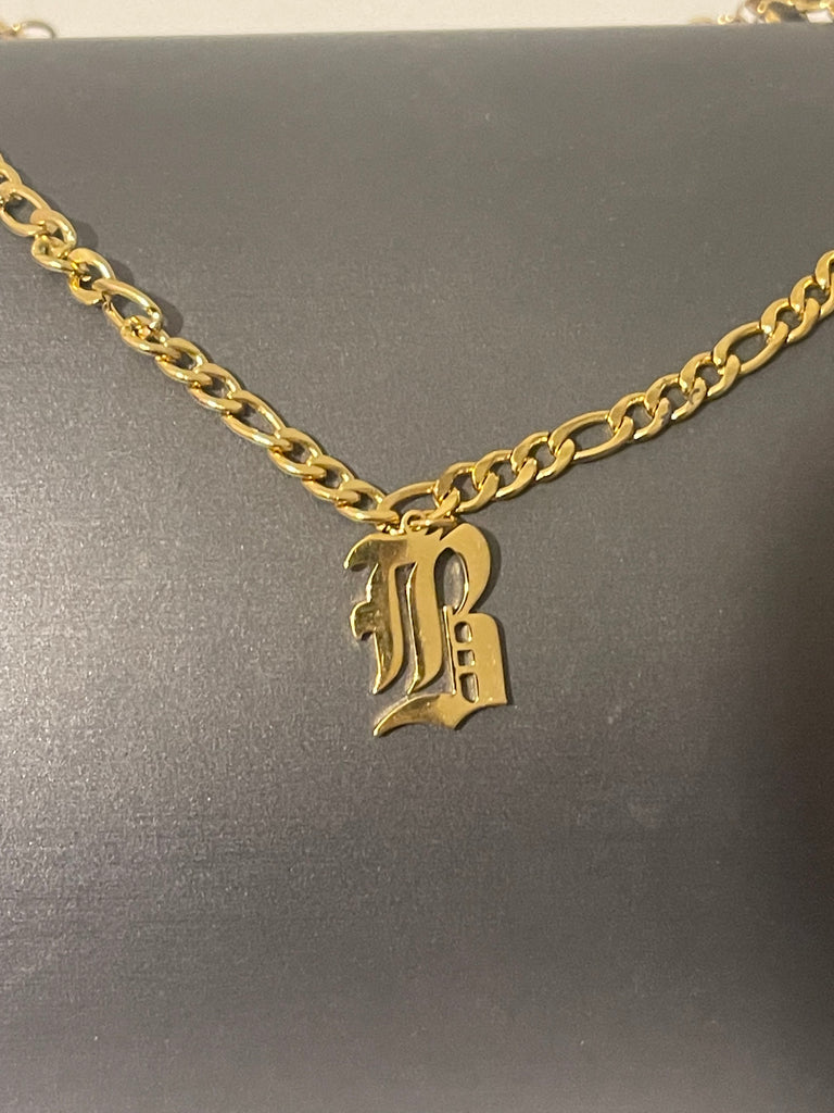 IN STOCK -Old English Initial Anklet