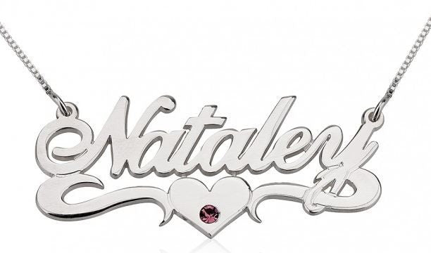 Cursive Heart Stone
