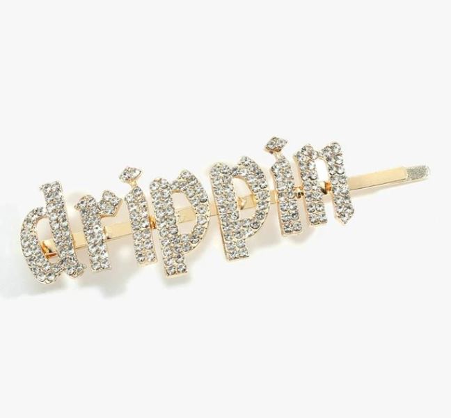 IN STOCK BLING HAIR PINS - GIRLY FONT