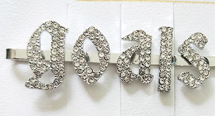 IN STOCK BLING HAIR PINS - GIRLY FONT