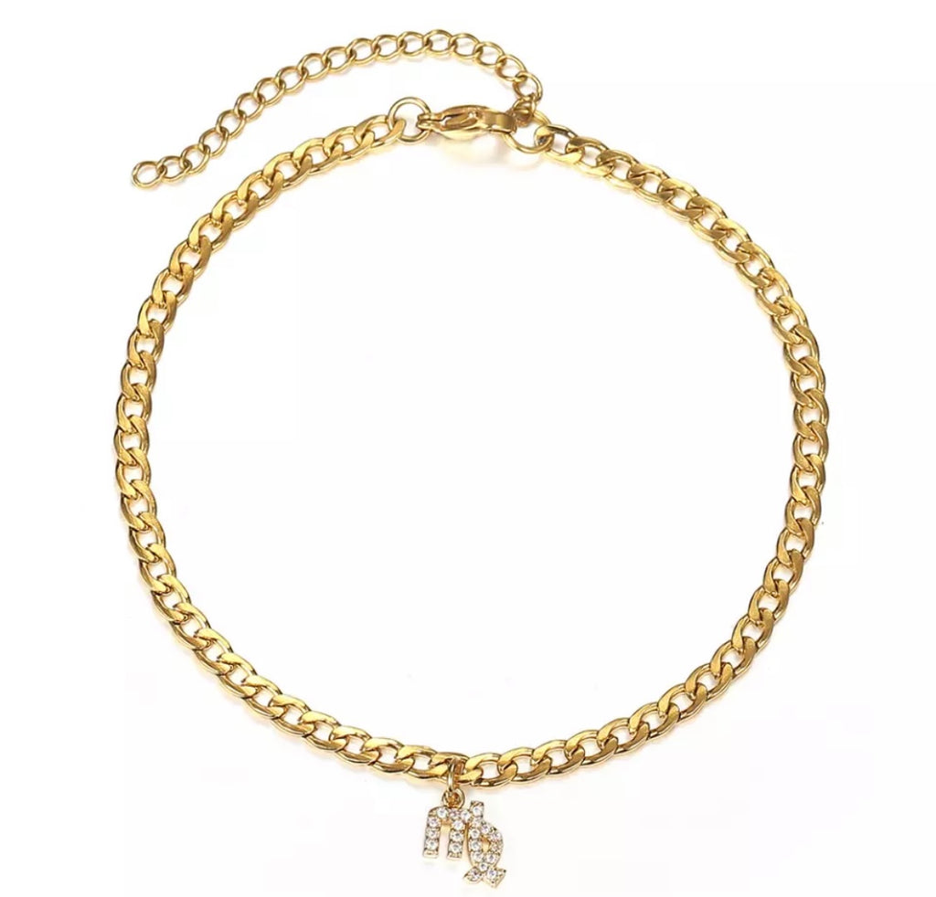 IN STOCK - Zodiac Bling Anklet