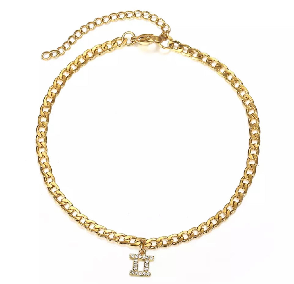 IN STOCK - Zodiac Bling Anklet