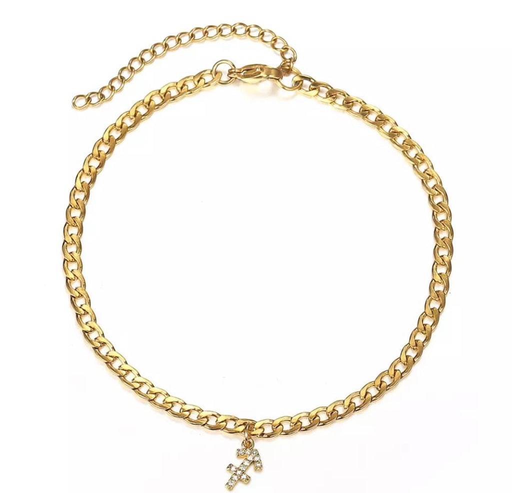 IN STOCK - Zodiac Bling Anklet