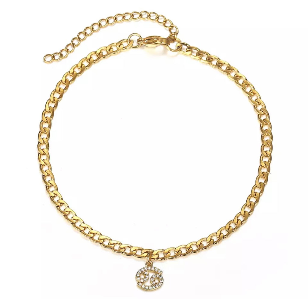 IN STOCK - Zodiac Bling Anklet