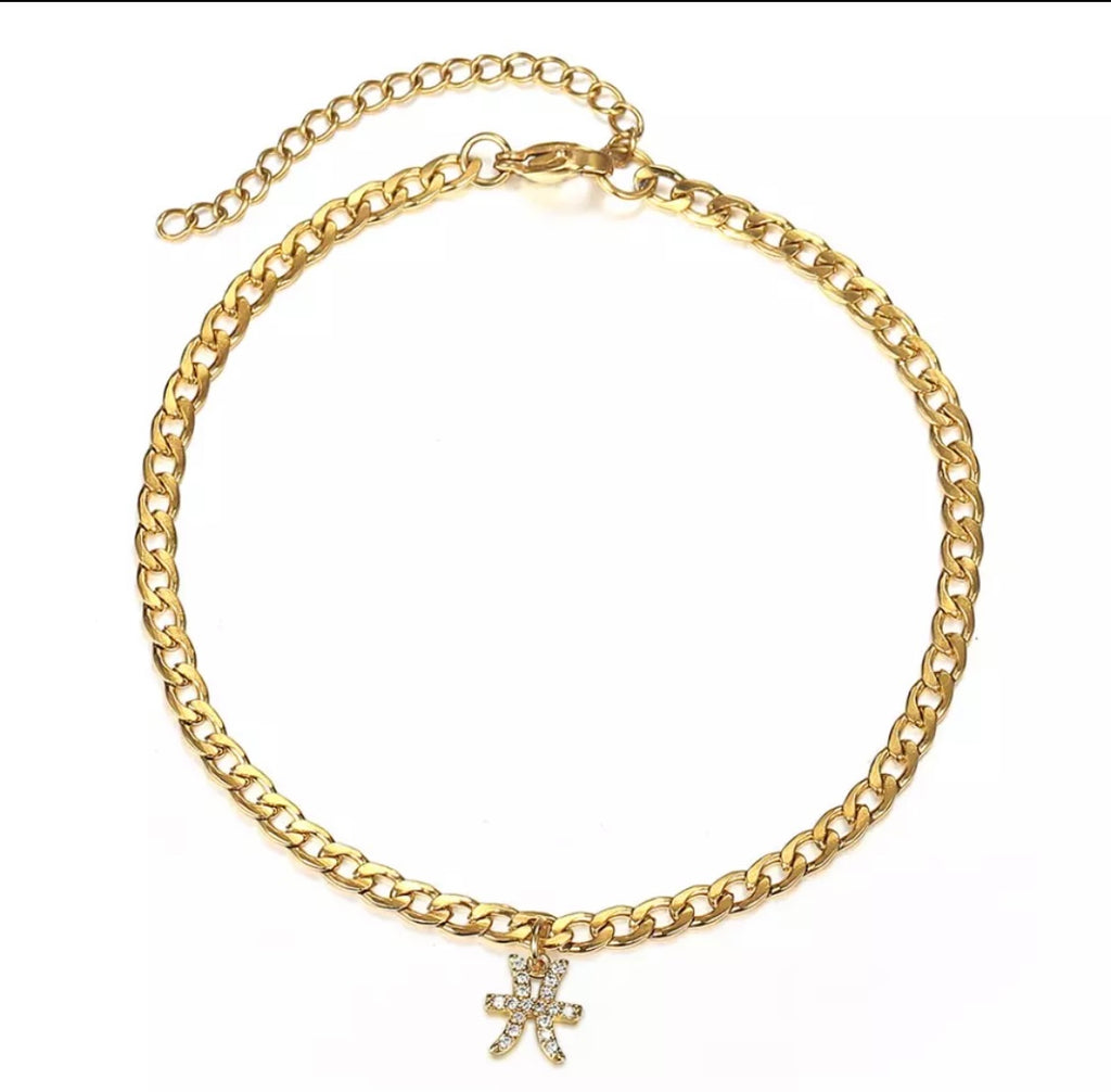 IN STOCK - Zodiac Bling Anklet