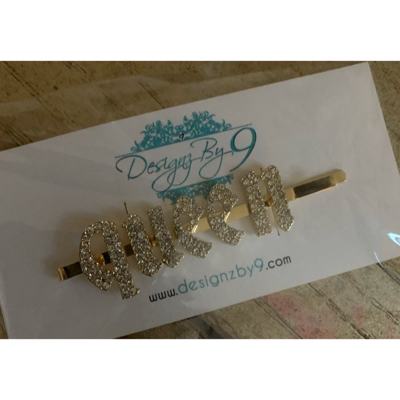 IN STOCK BLING HAIR PINS - GIRLY FONT