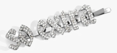 IN STOCK BLING HAIR PINS - GIRLY FONT